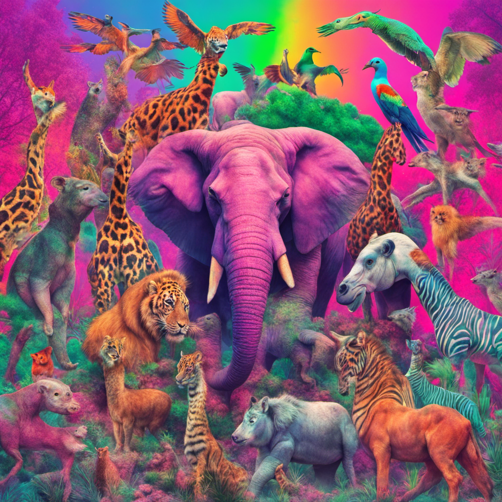 Weirdcore image of a zoo 